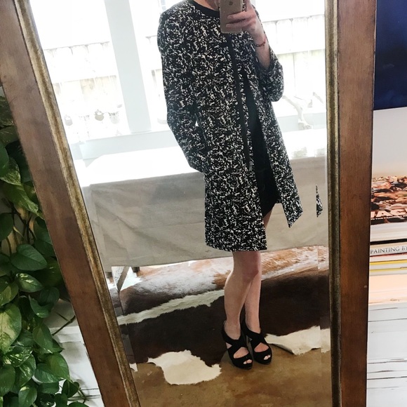 Black & White J. Crew Duster - Picture 1 of 8